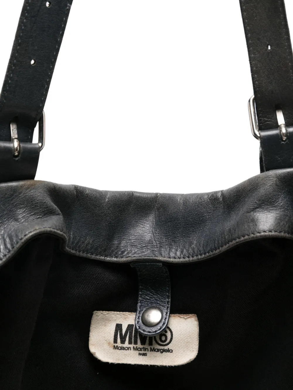 Pre-owned Maison Margiela 2010s Glam Slam Tote Bag In Gray