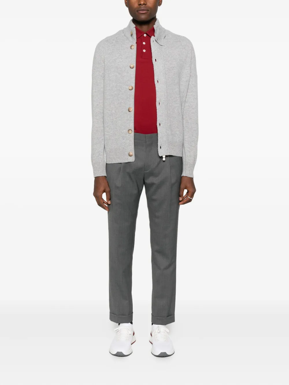 Gran Sasso Button-up Cardigan In Gray