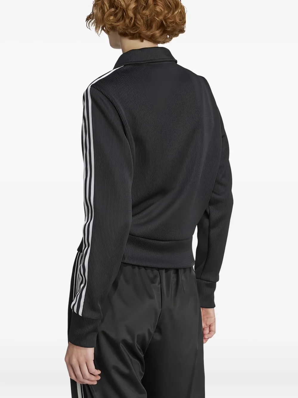 adidas Gestreept trainingsjack met rits Zwart