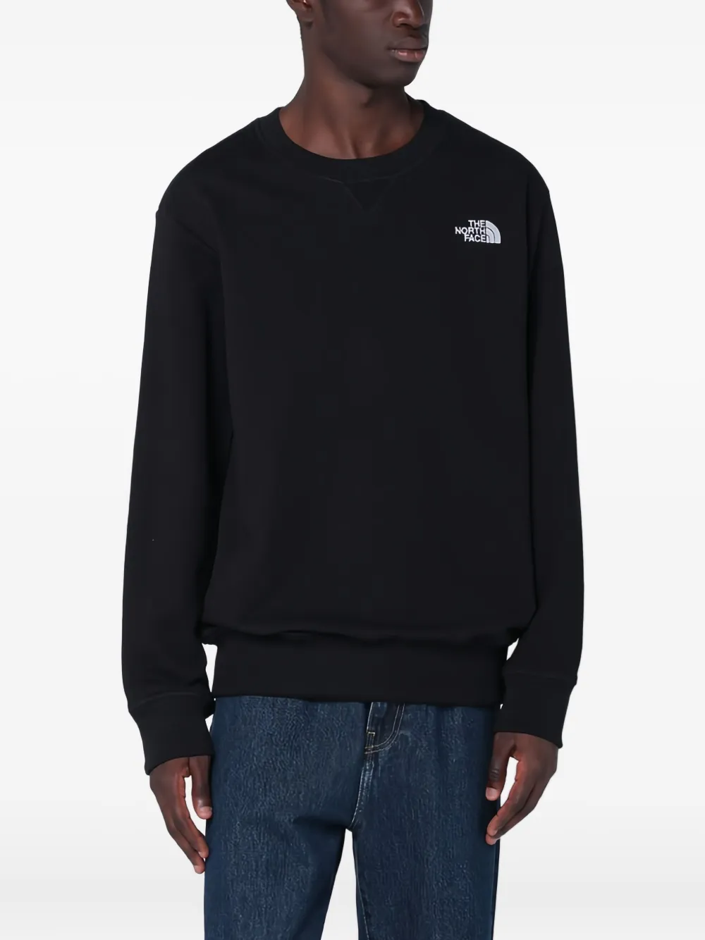 The North Face Essential Lite Logo-detail Sweatshirt In Black