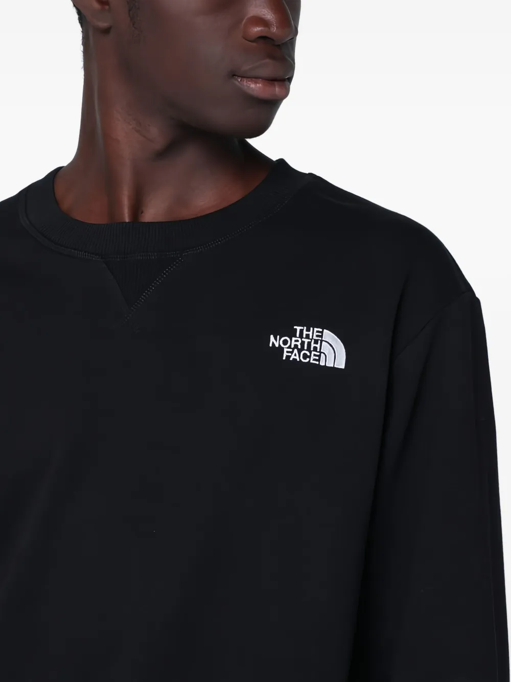 The North Face Essential Lite Logo-detail Sweatshirt In Black