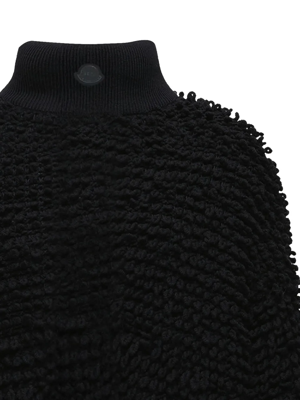 Moncler X Ee72 By Edward Enninful Wool Blend Zip-up Cardigan In Black