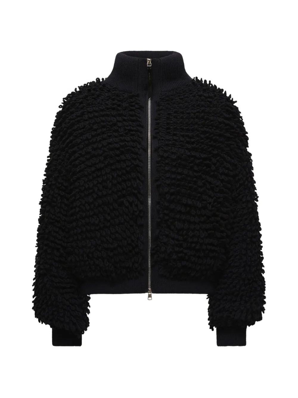 Moncler Grenoble Vest met geribbelde kraag en rits Zwart