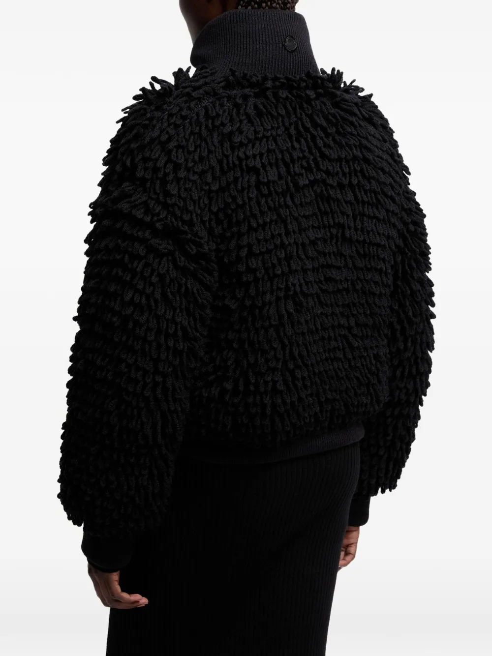 Moncler Grenoble Vest met geribbelde kraag en rits Zwart
