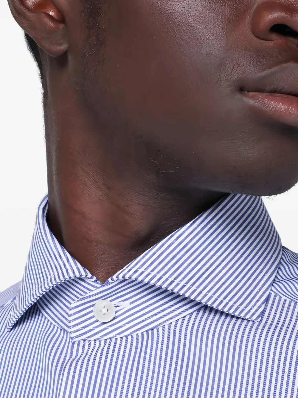 Xacus Long-sleeve Striped Shirt In Blue