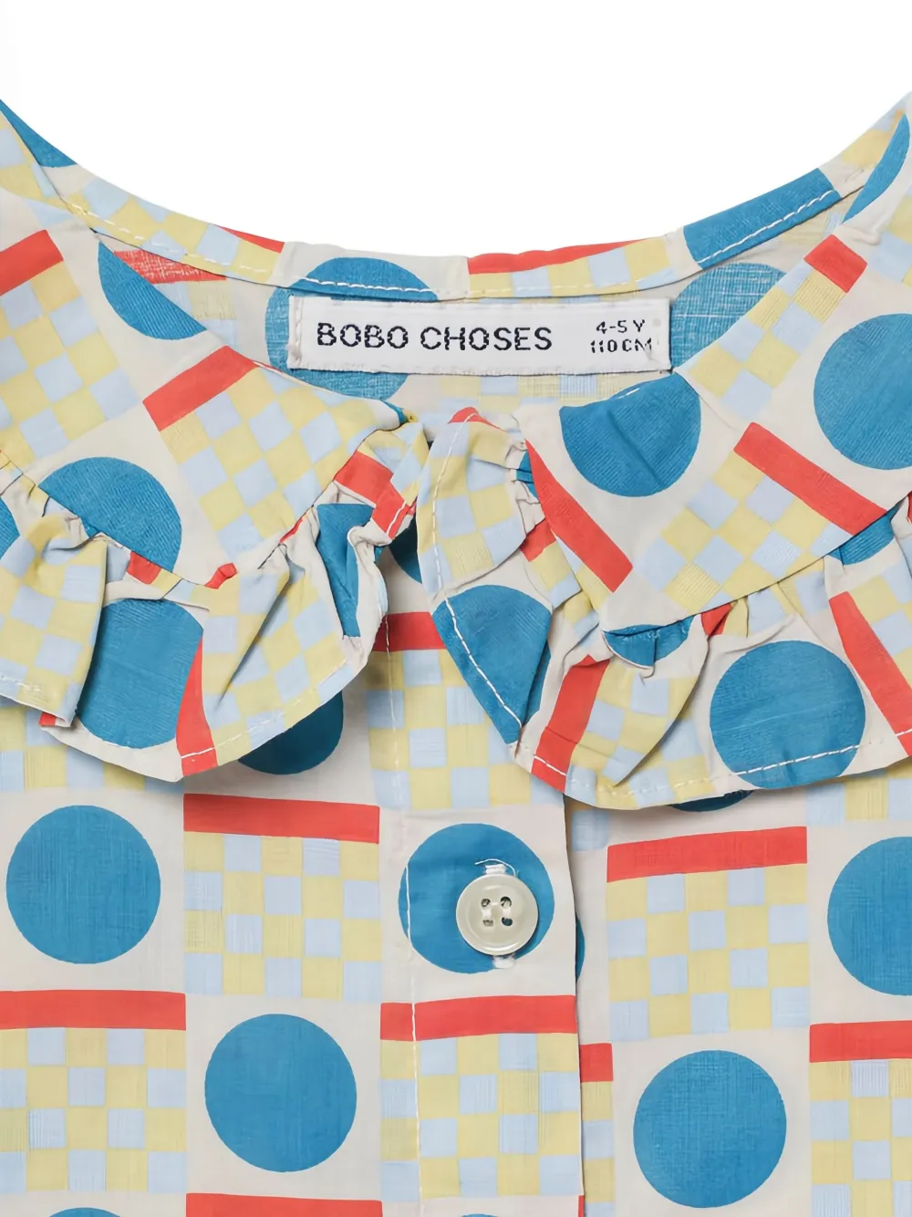 Bobo Choses Shirt met ruches en lange mouwen Beige
