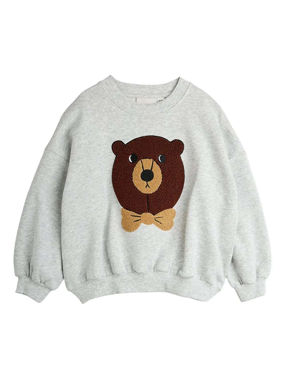 Mini Rodini bear appliqué crewneck top - Grigio
