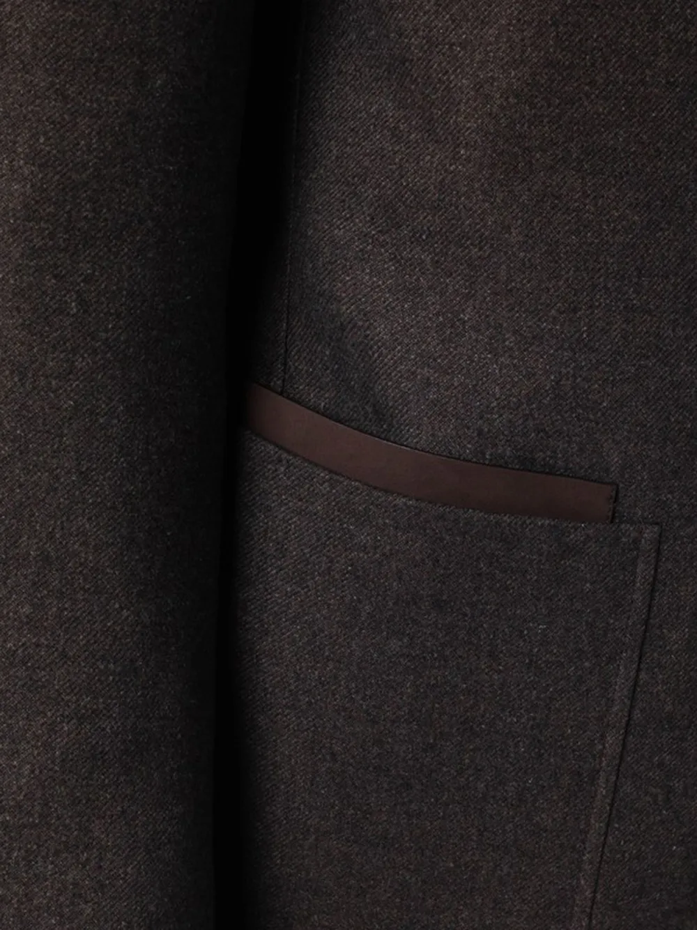 Zegna Chore II jack met opstaande kraag Bruin