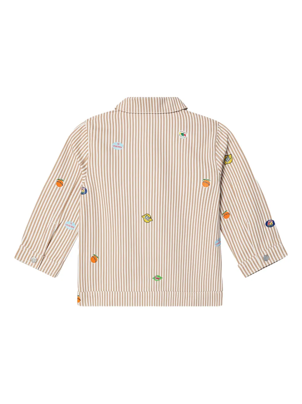 Kenzo Kids Gestreept jack met applicatie Beige