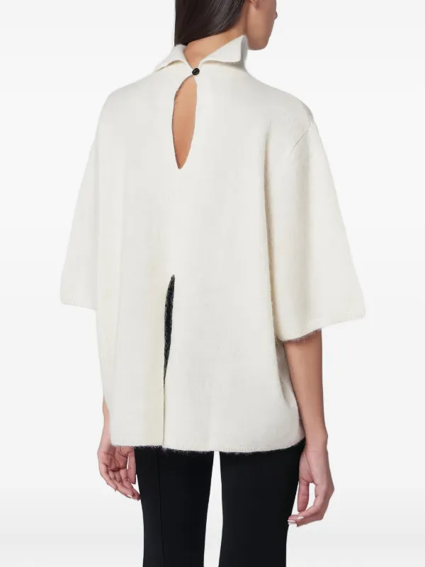 MARK KENLY DOMINO TAN high-neck open-back Sweater | Neutrals MARK KENLY DOMINO TAN high-neck open-back Sweater | Neutrals