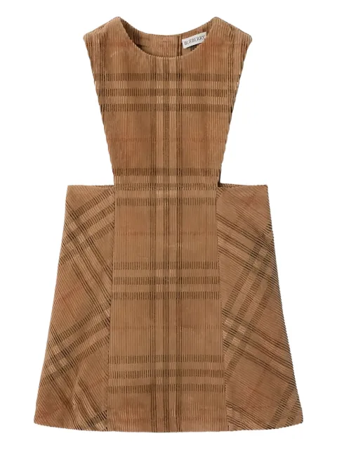 Burberry Kids vestido midi sin mangas con motivo de cuadros
