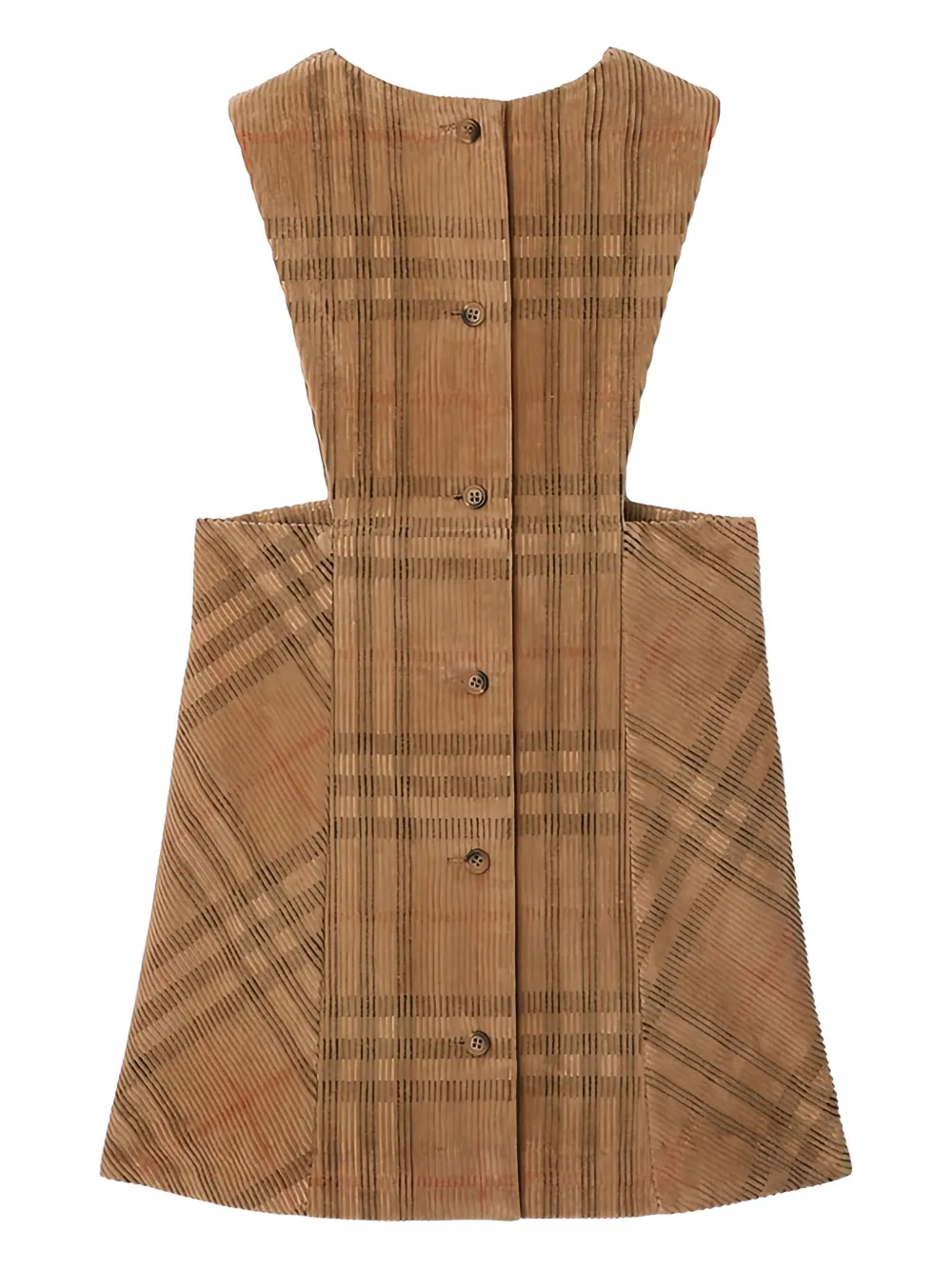 Burberry Kids Geruite mouwloze midi-jurk - Beige