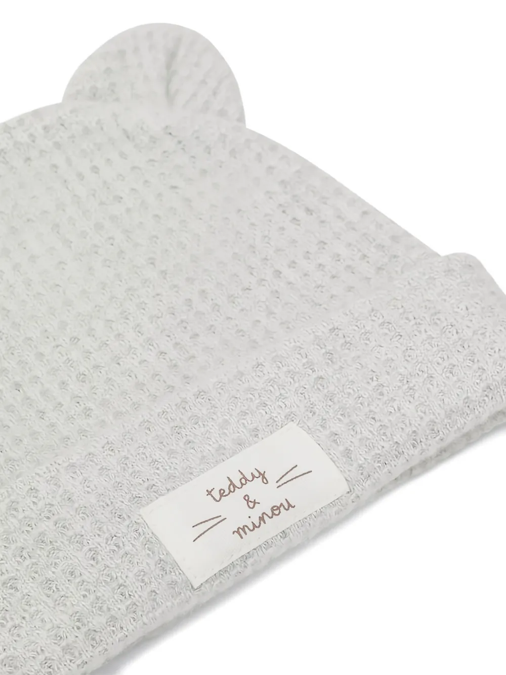 TEDDY & MINOU Muts en slofjes met logopatch - Grijs