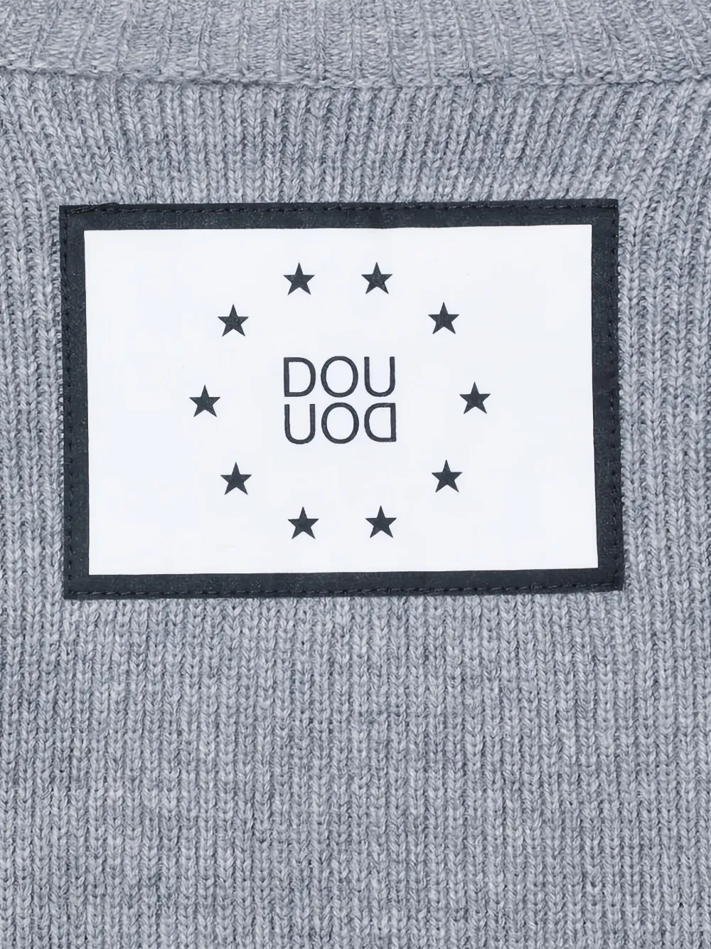 Douuod Kids Gestreepte trui met ster-applicatie Grijs