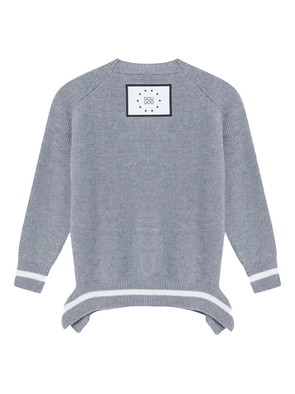Douuod Kids Gestreepte trui met ster-applicatie Grijs