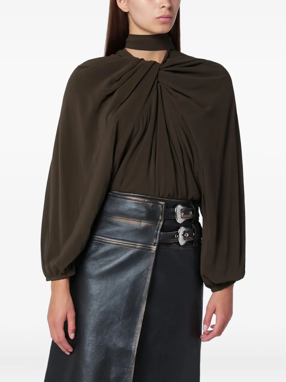 Namacheko Top a maniche lunghe - Marrone