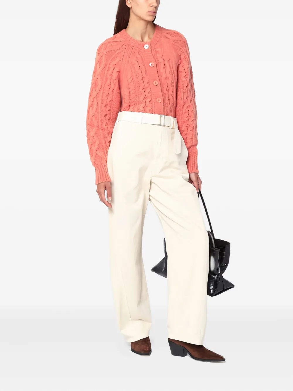 MARANT ÉTOILE cardigan en maille torsadée à boutonnière | Cardigans | Image 2