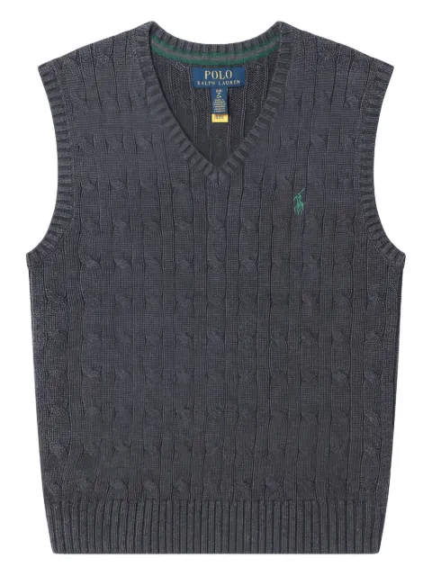 POLO RALPH LAUREN KIDS Polo Pony cable-knit vest