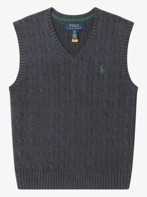POLO RALPH LAUREN KIDS Polo Pony cable-knit vest