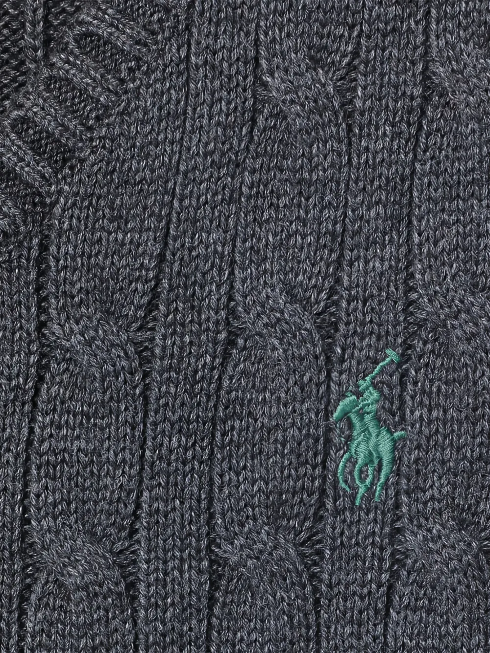 POLO RALPH LAUREN KIDS Polo Pony kabelgebreid vest Grijs
