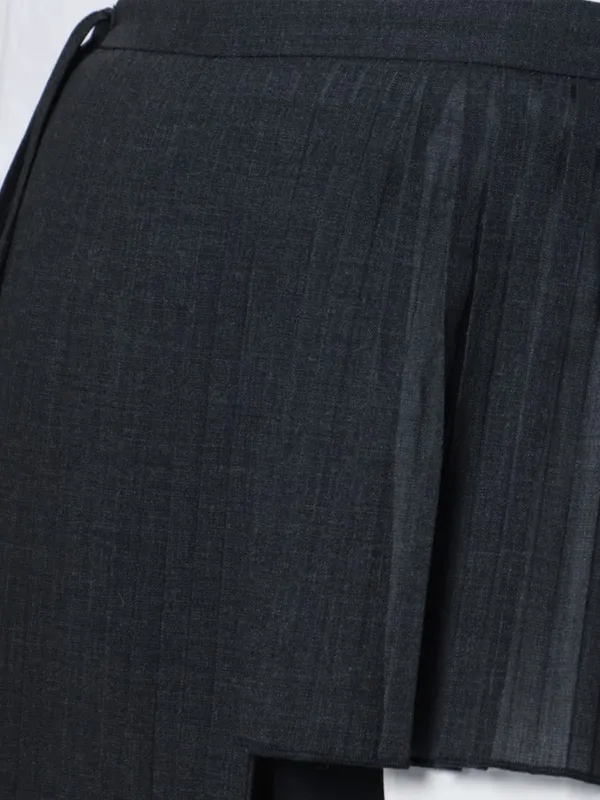 MARK KENLY DOMINO TAN プリーツ ラップスカート | ブラック | FARFETCH JP