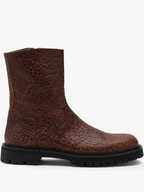 VINNY'S croco-embossed leather boots