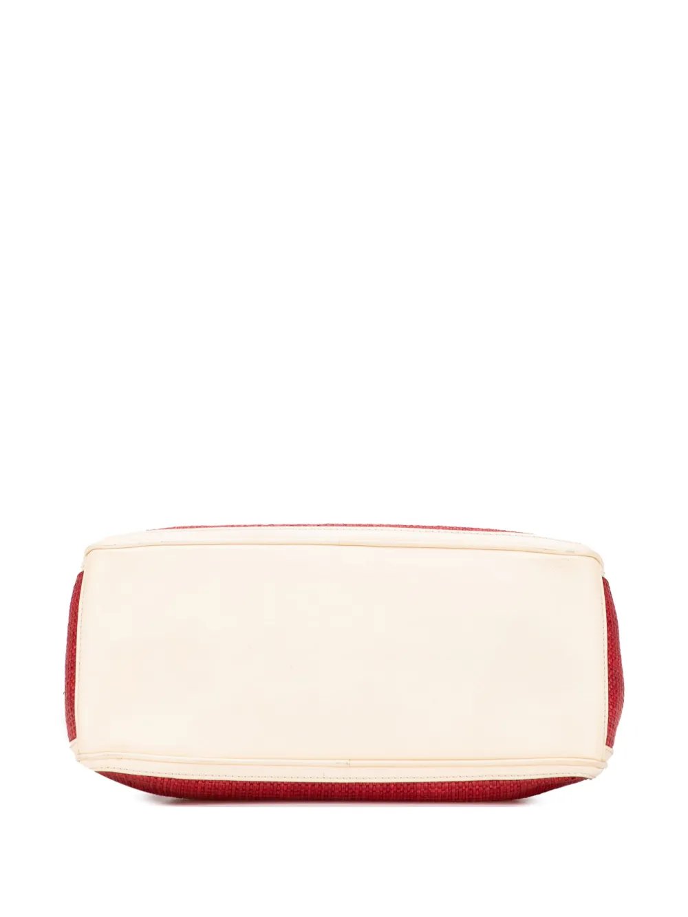 Pre-owned Celine 20th Century Raffia Boogie Handbag In Red