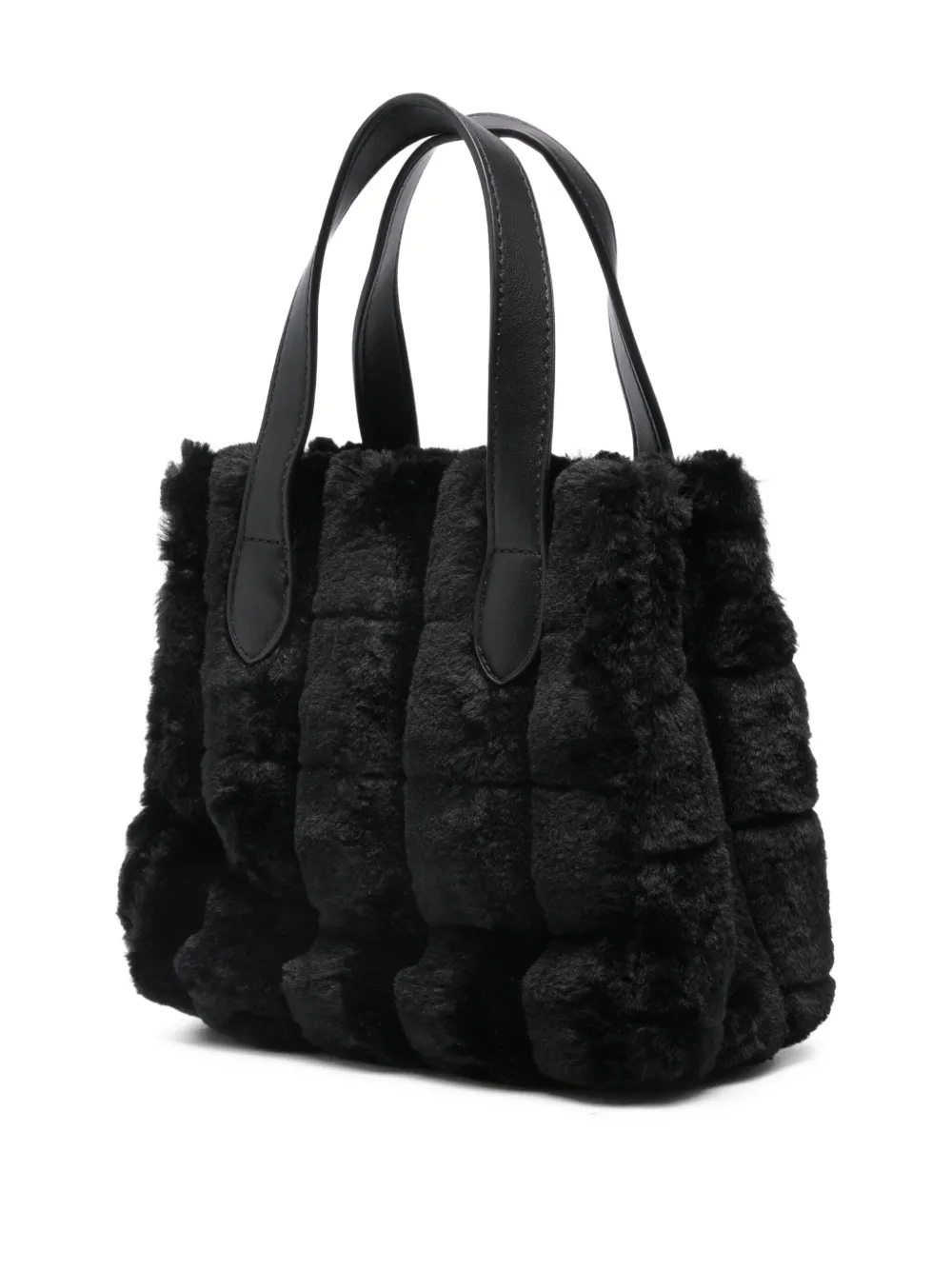 Marc Ellis Faux-fur Top-handles Cross Body Bag In Black