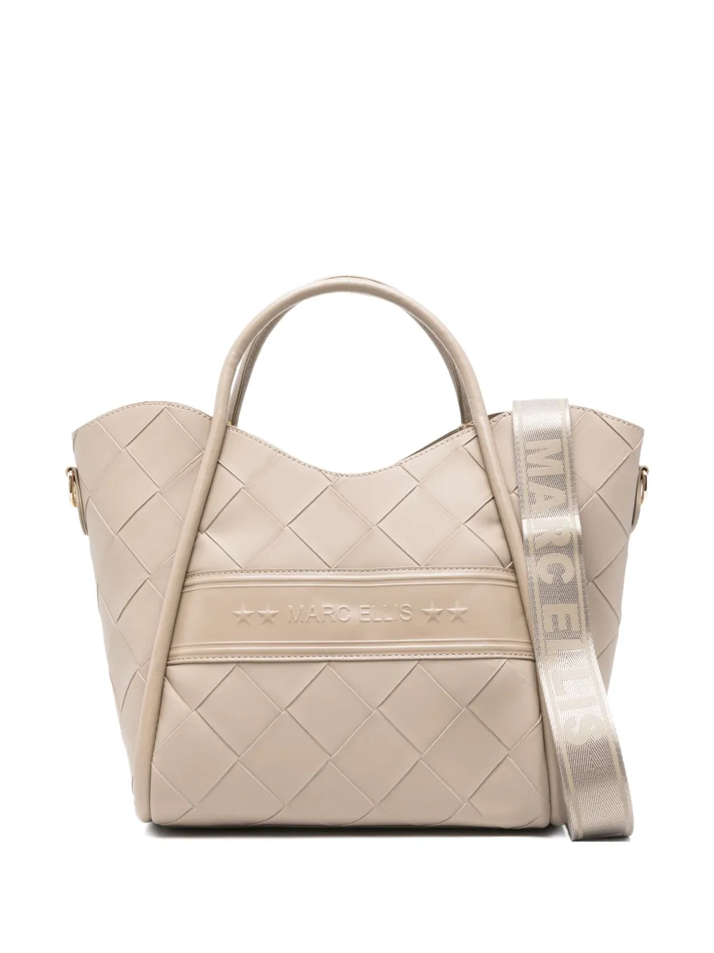 Marc Ellis Logo-patch Tote Bag In Neutral