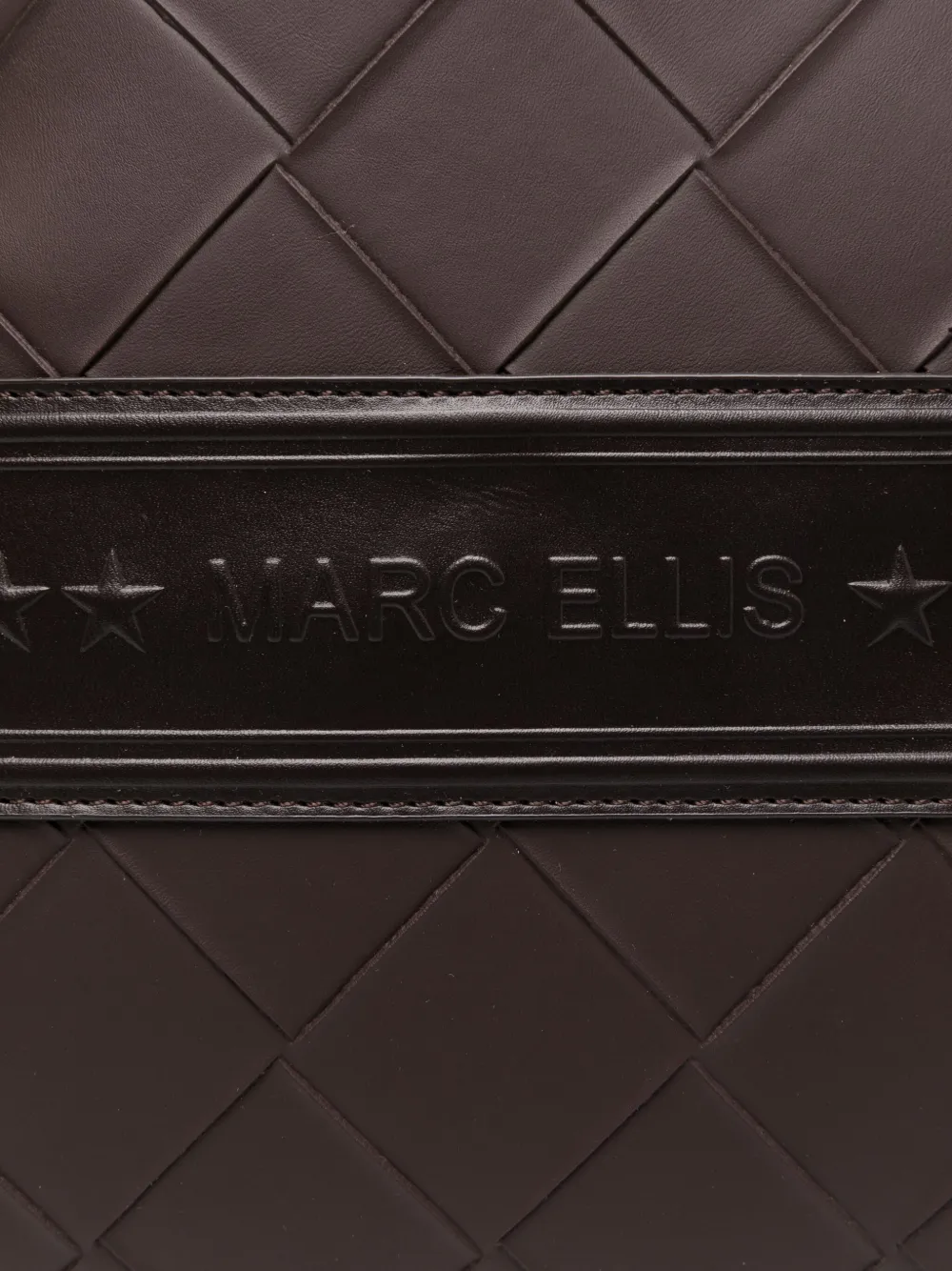 Marc Ellis Top-handles Logo-embossed Shoulder Bag In Brown