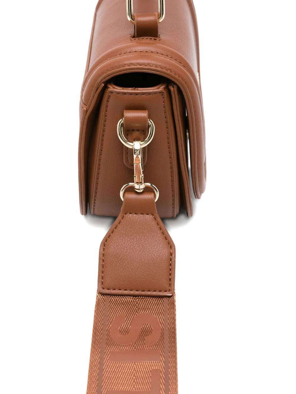 Marc Ellis Top-handle Logo-lettering Shoulder Bag In Brown