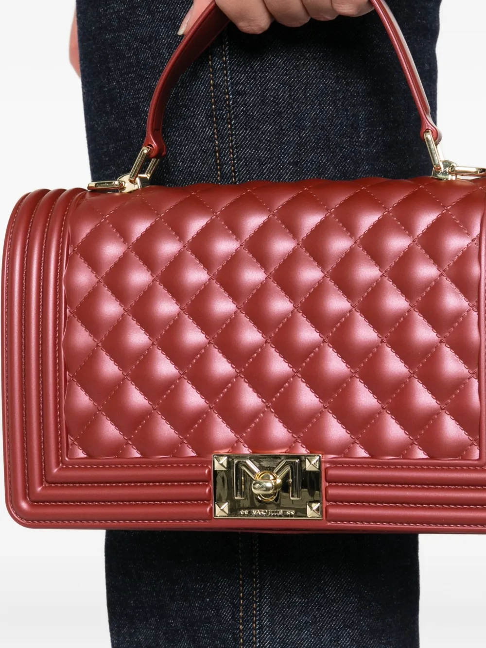 Marc Ellis Square Tote Bag In Red