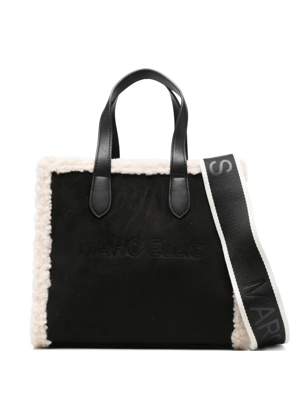 Marc Ellis Buby shearling-trim shoulder bag | Black | Image 1