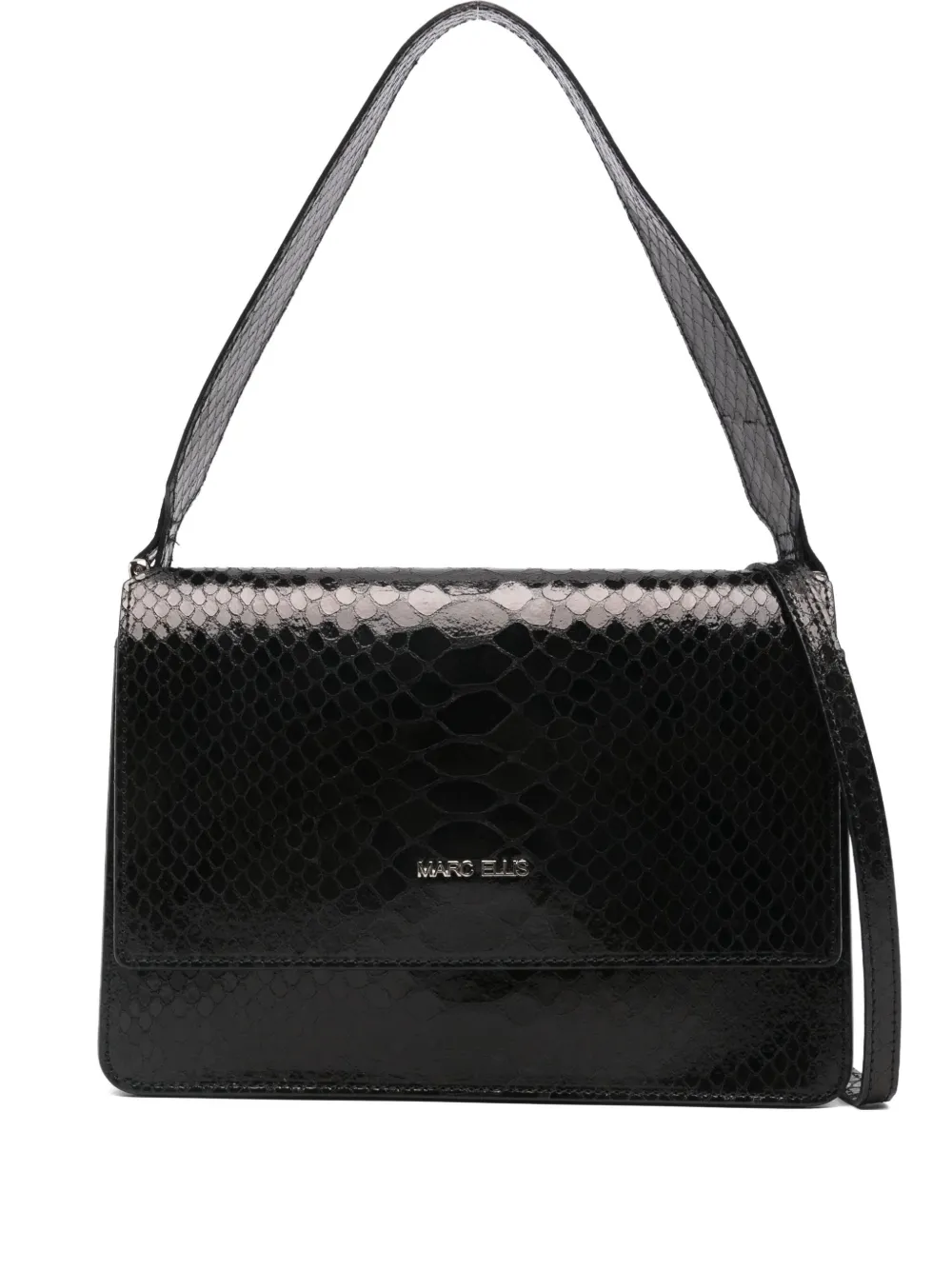 Marc Ellis Embossed-effect Shoulder Bag In Black