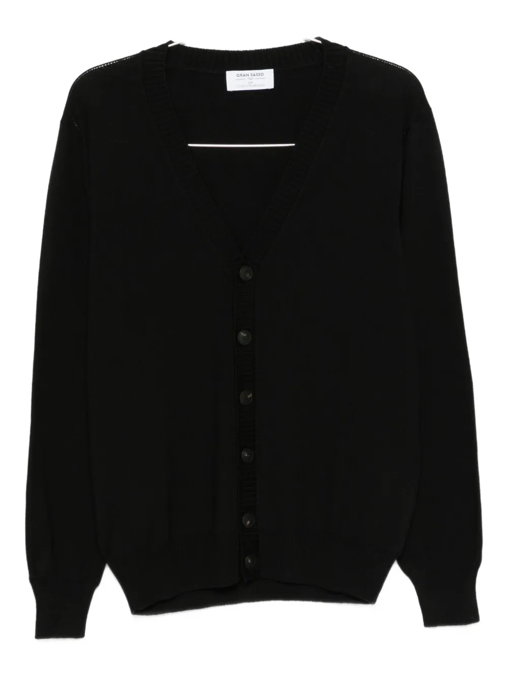 Gran Sasso Button-up V-neck Cardigan In Black