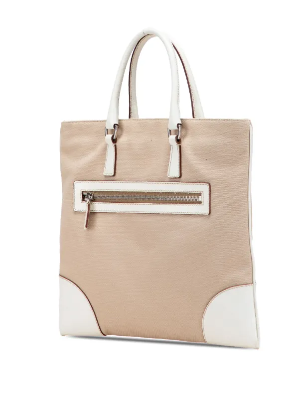 Prada Pre-Owned 2010-2020 チンギアーレトリム キャンバス カナパ