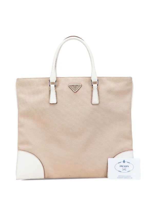 Prada Pre-Owned 2010-2020 チンギアーレトリム キャンバス カナパ