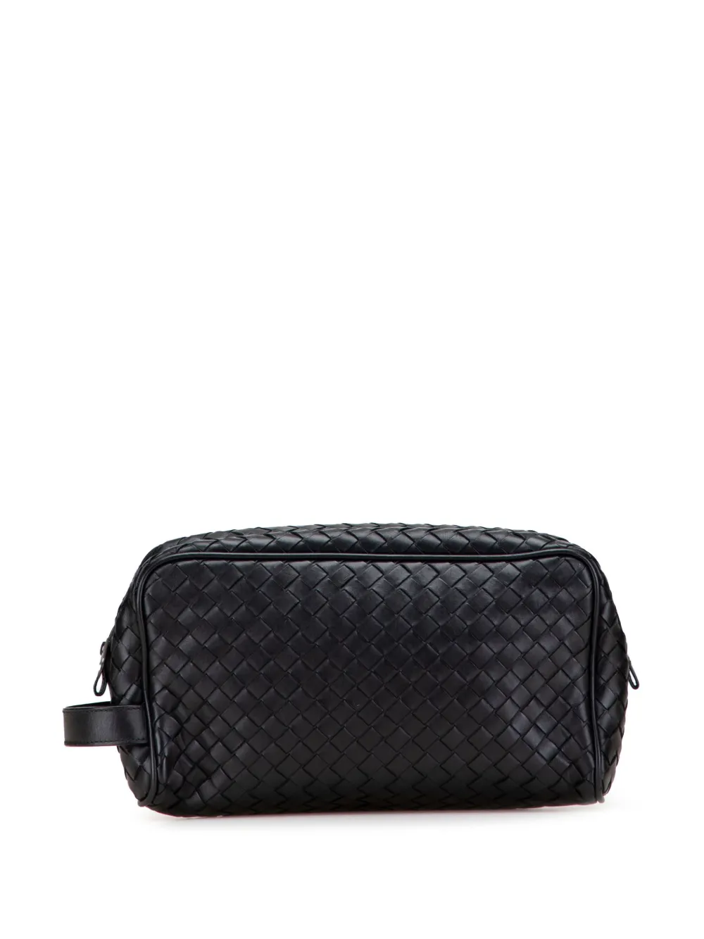 Pre-owned Bottega Veneta 2012-2025 Nappa Intrecciato Clutch Bag In Black