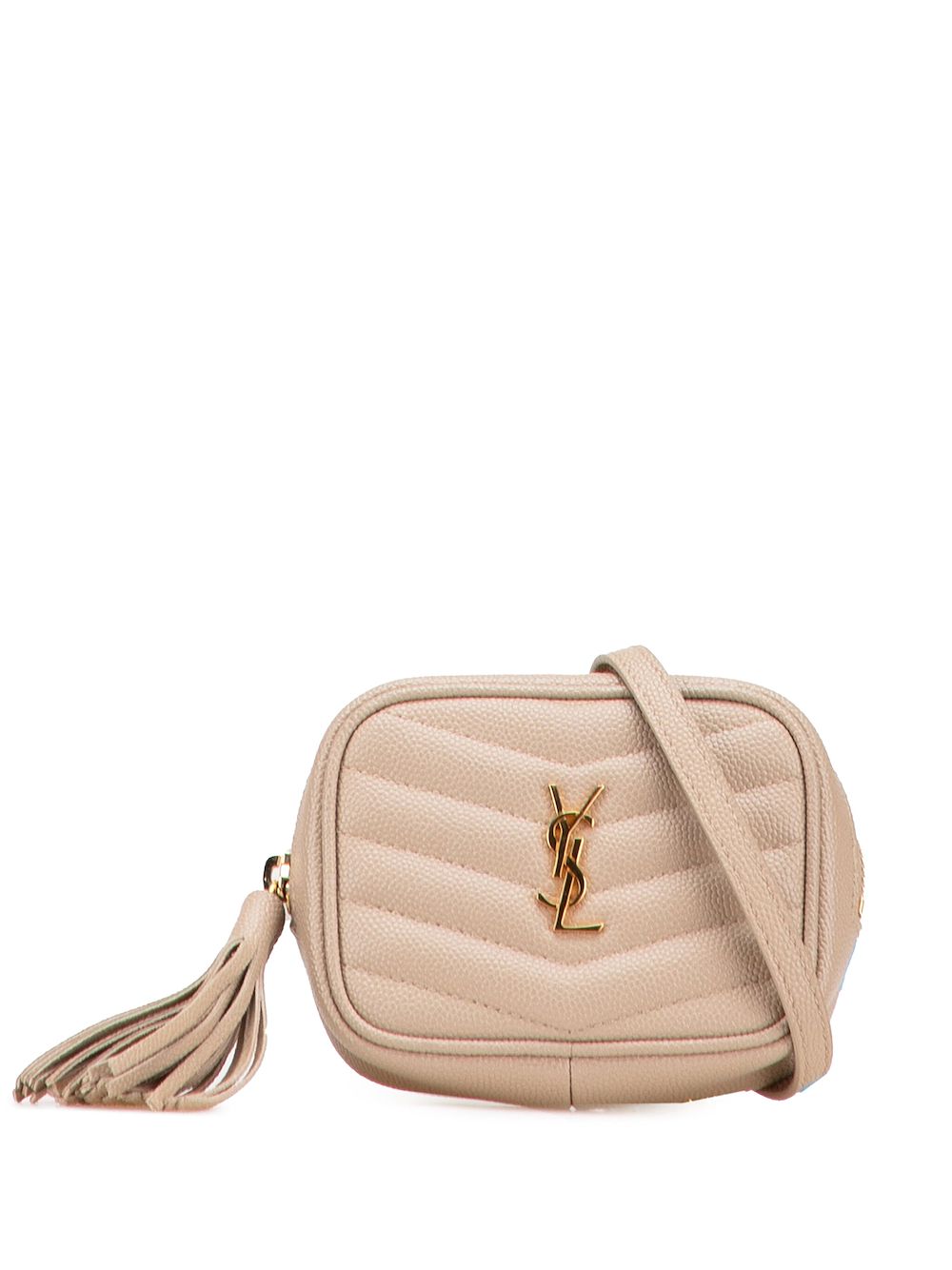 Saint Laurent Pre-Owned 2020 ベイビー マテラッセ グレインプードル モノグラム ルーカメラバッグ Saint Laurent Pre-Owned 2020 ベイビー マテラッセ グレインプードル モノグラム ルーカメラバッグ