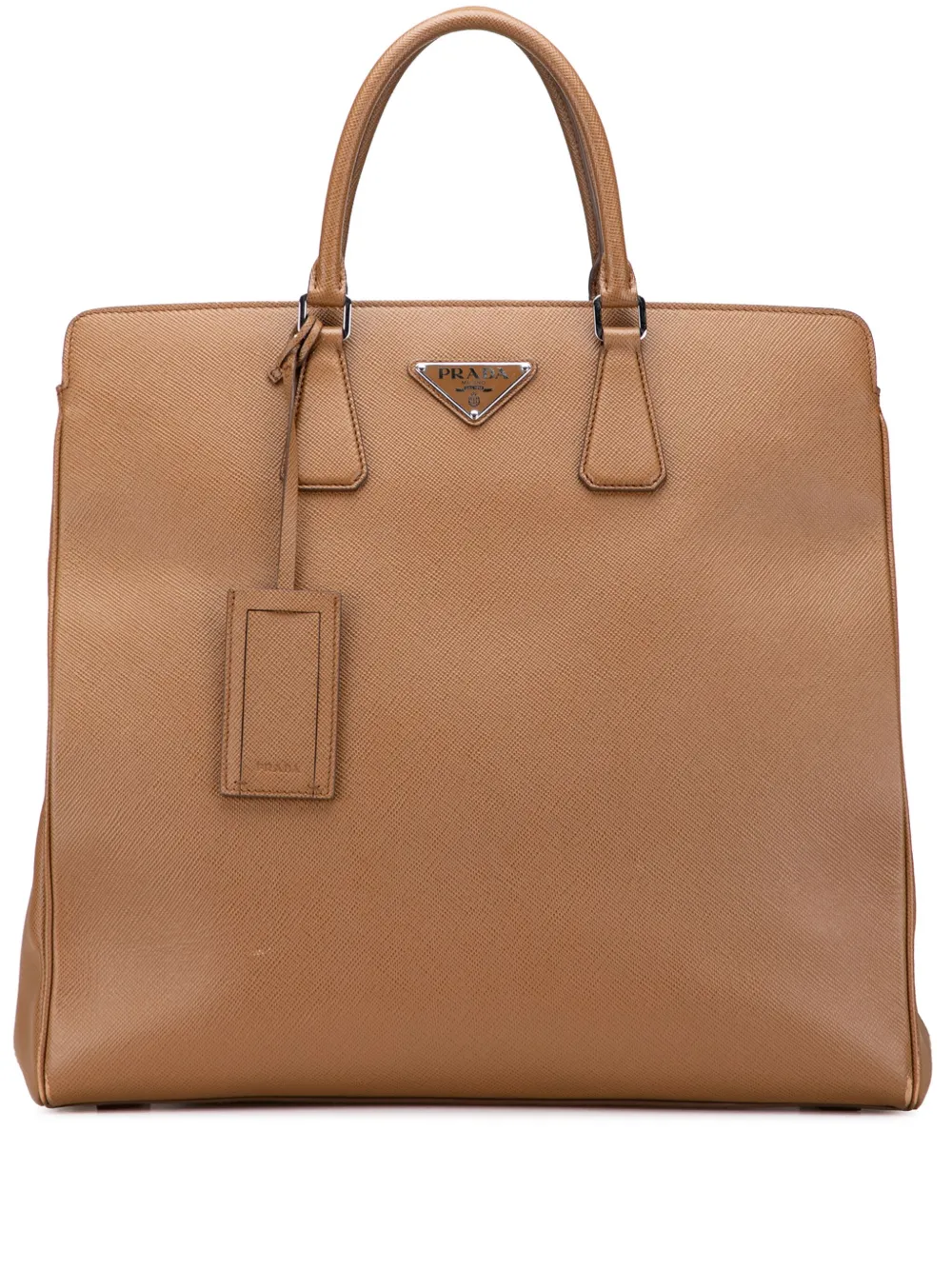 Prada Pre-Owned 2013-2025 サフィアーノルクス ダブルハンドル ショッピングトート サッチェルバッグ - ブラウン Prada Pre-Owned 2013-2025 サフィアーノルクス ダブルハンドル ショッピングトート サッチェルバッグ - ブラウン