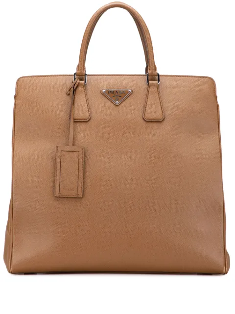 Prada Pre-Owned bolsa satchel Saffiano Lux Double Handle Shopping Tote 2013-2025