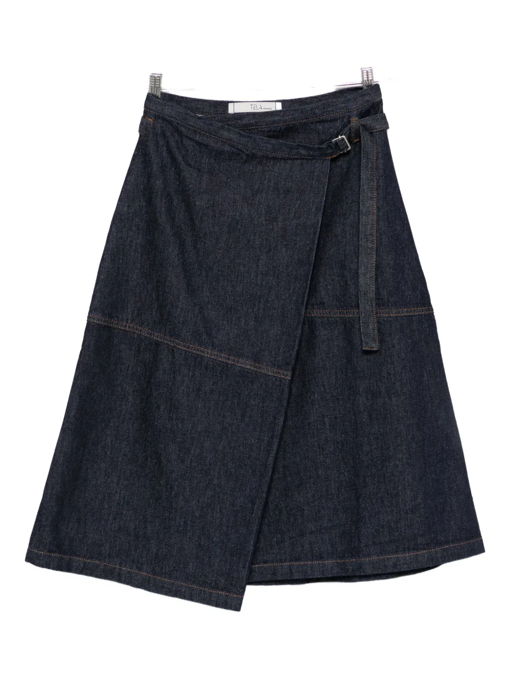 Tela Denim A-line Skirt In Blue
