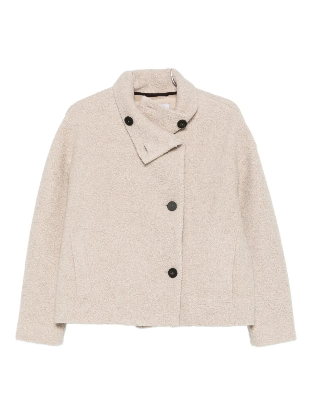 Harris Wharf London Long-sleeve Buttoned Jacket In Neutral