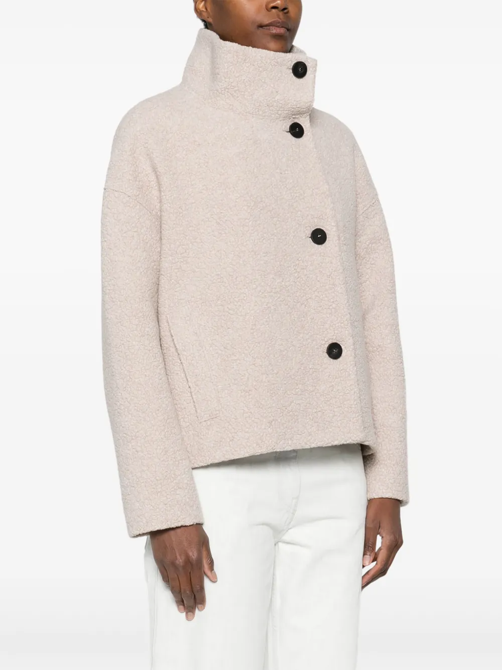 Harris Wharf London Jack met lange mouwen en knopen Beige