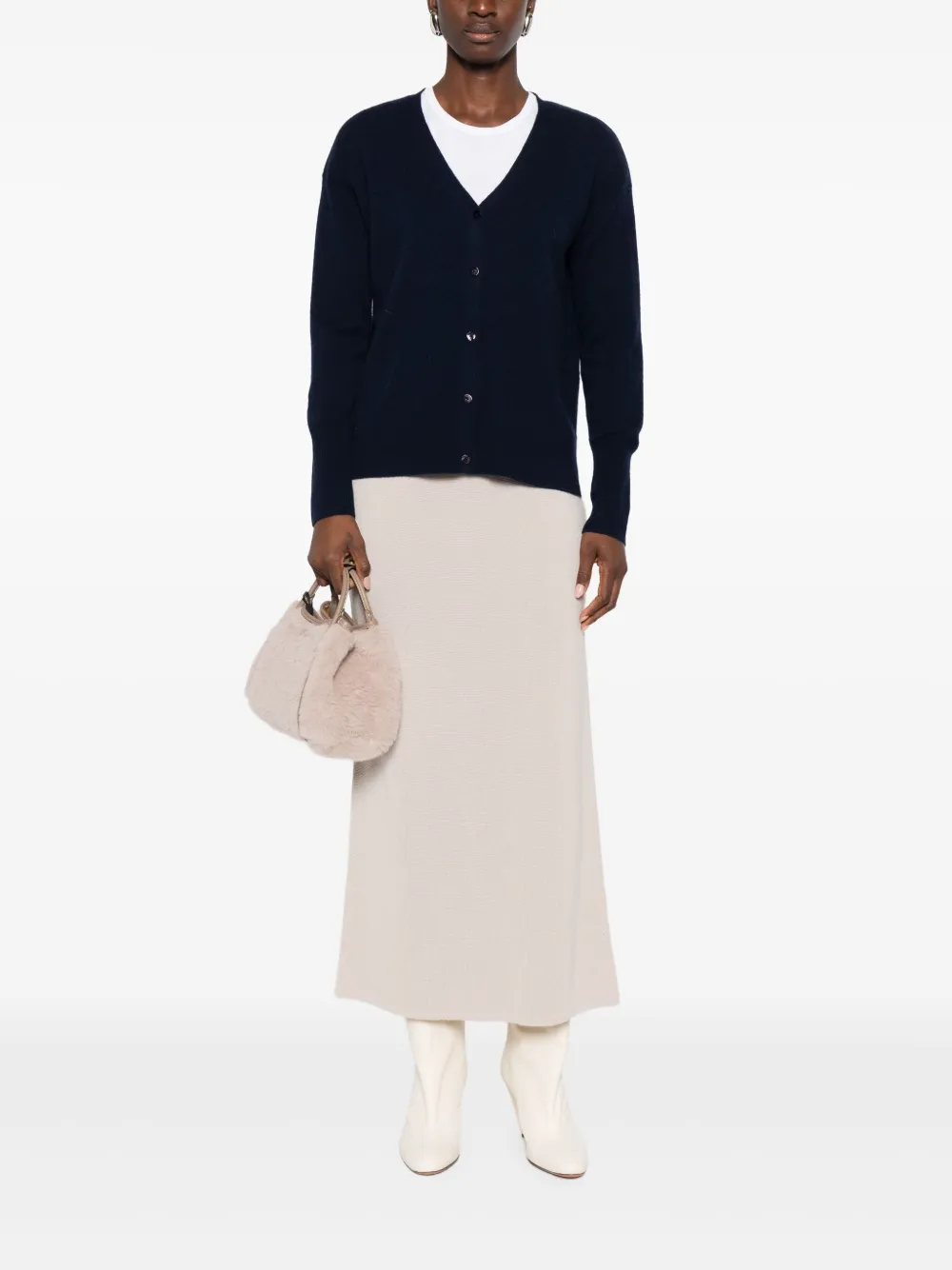 absolut cashmere Kasjmier vest met knopen Zwart