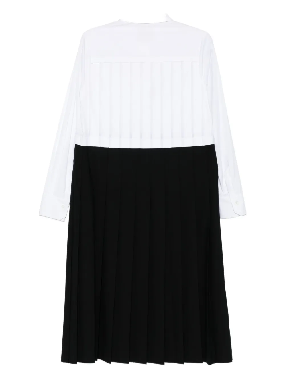 Semicouture pleated midi dress - Zwart