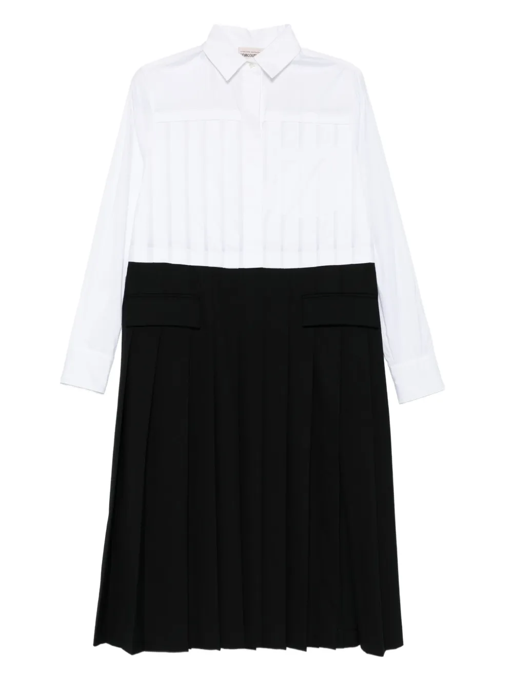 Semicouture pleated midi dress | Black | Image 1