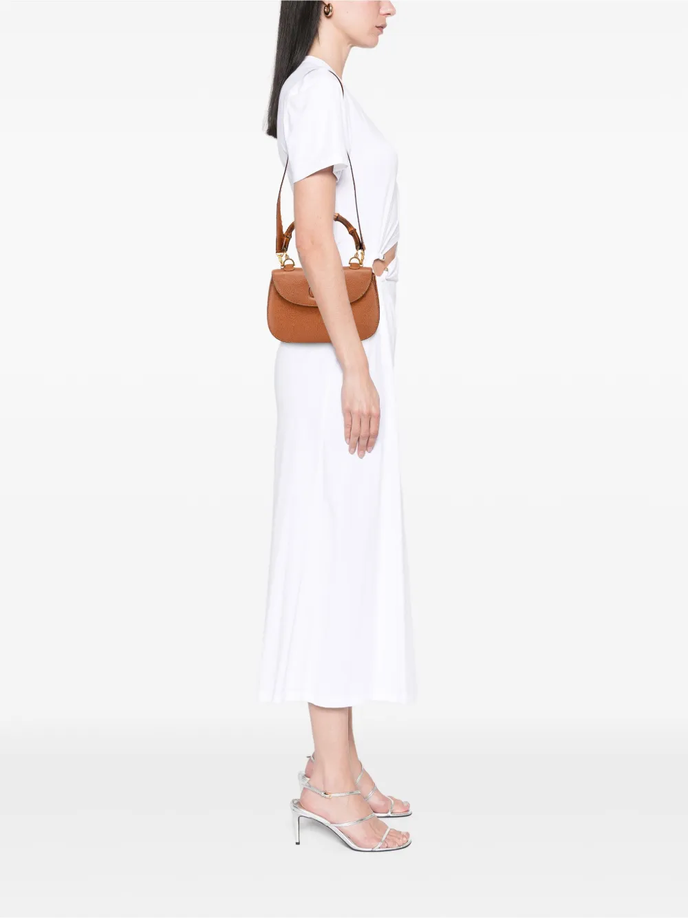 Gucci Pre-Owned 20th Century Grained Calfskin Bamboo Night satchel | Pre-Owned | Image 2