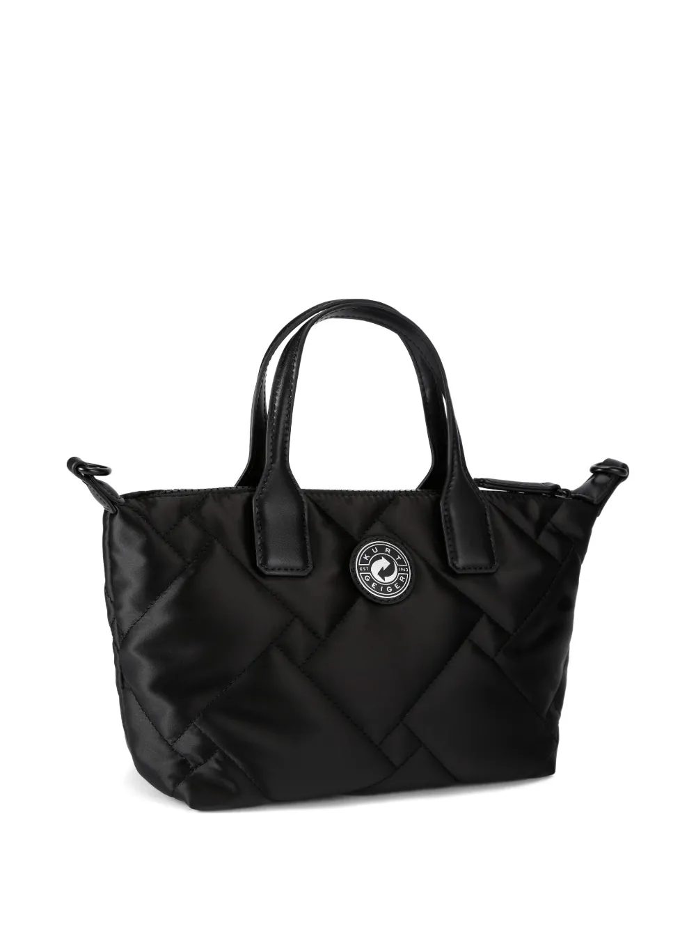 Kurt Geiger Quilted Eagle Head Shopper Bag In Black