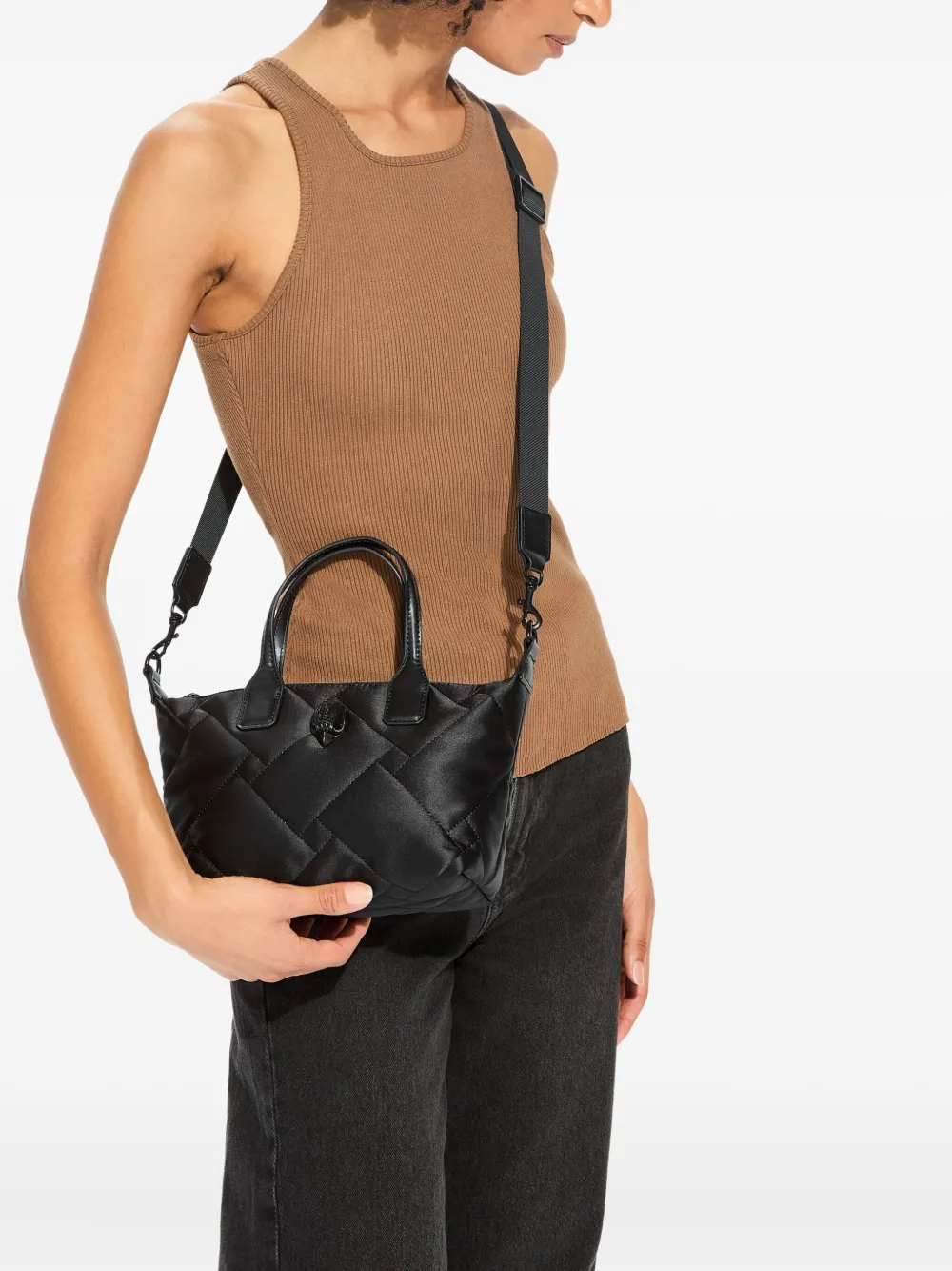 Kurt Geiger London quilted eagle head shopper bag - Zwart